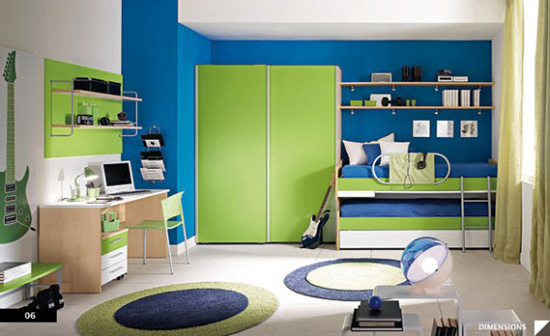 Konsep Design Interior Kamar  Anak dengan sentuhan warna 